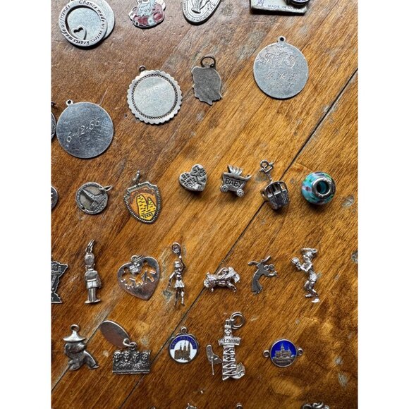Vintage Jar of STERLING SILVER CHARMS 159 grams - (246 dollars in Melt Value) - Picture 6 of 11